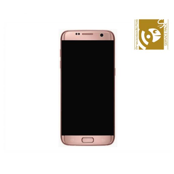 Pantalla SERVICE PACK para Samsung Galaxy S7 Edge rosa