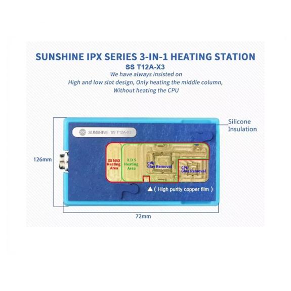 Base Desoldar Placa Sunshine T12A X3 - iPhone X a XS Max