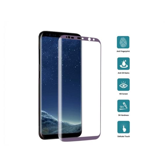 CRISTAL TEMPLADO 3D MORADO PARA SAMSUNG GALAXY S8