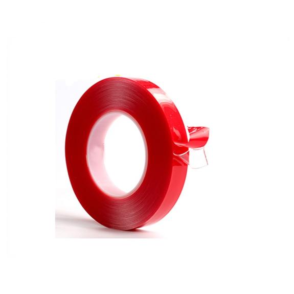 Cinta Adhesiva PET de Doble Cara Roja - 12mm