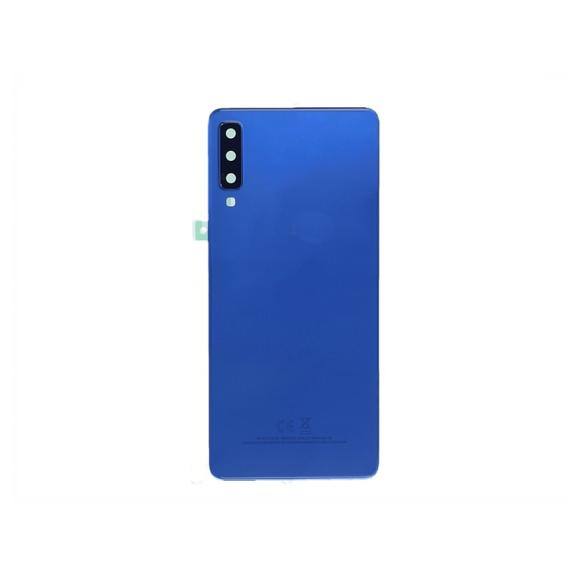 Tapa para Samsung Galaxy A7 2018 azul con embellecedor