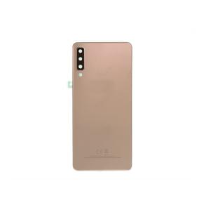 Tapa para Samsung Galaxy A7 2018 dorado con embellecedor