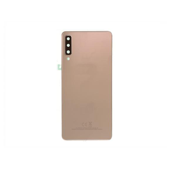 Tapa para Samsung Galaxy A7 2018 dorado con embellecedor