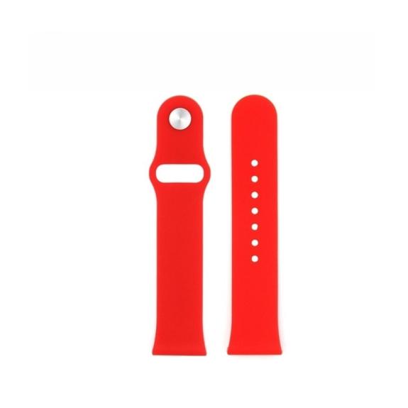 CORREA DE SILICONA COMPATIBLE PARA APPLE WATCH 42 MM  COLOR ROJO