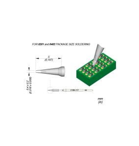 Punta Soldador JBC C105117 de Cabezal Cincel - 0.4x0.2mm