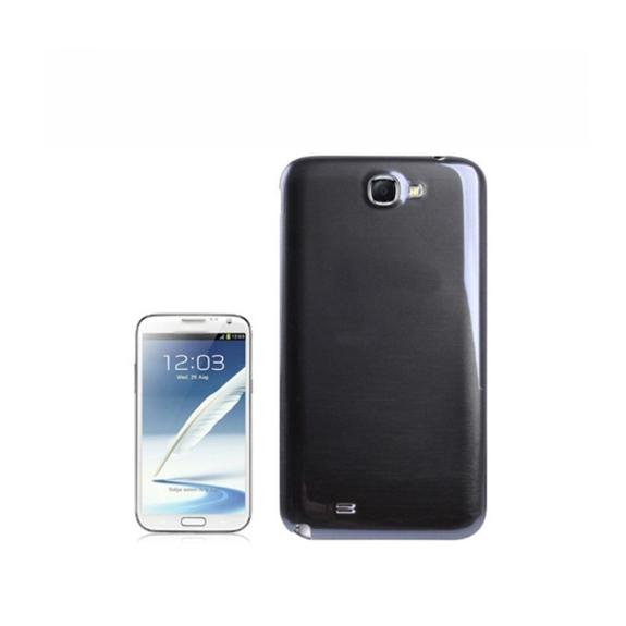 Tapa para Samsung Galaxy Note 2 gris oscuro con lente