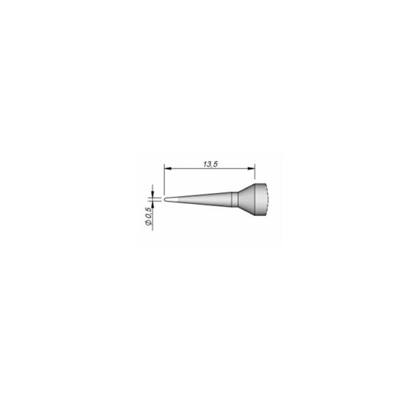 Punta Cónico para Soldador JBC C245036 de S1 0.5mm