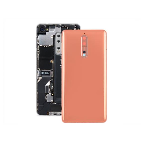 TAPA TRASERA CUBRE BATERIA CON LENTE PARA NOKIA 8 CORAL