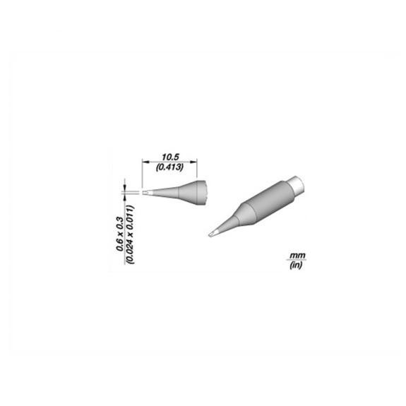 Punta Soldador JBC C245731 de Cabezal Cincel - 0.6x0.3mm