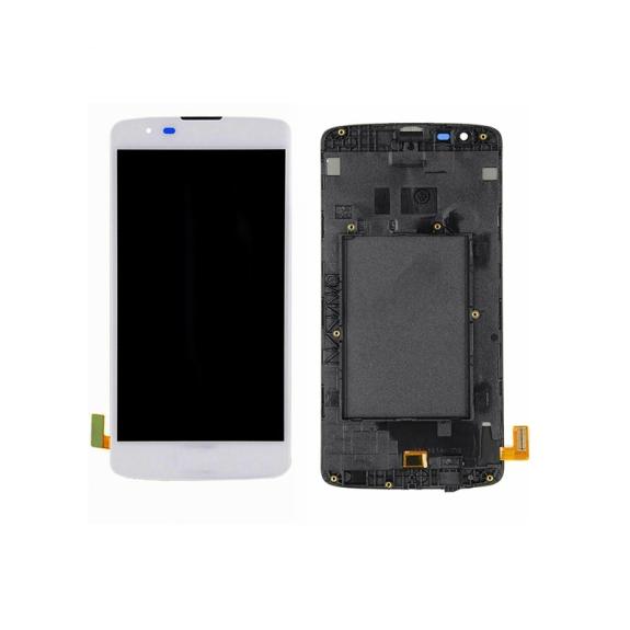 PANTALLA TACTIL LCD COMPLETA PARA LG K8 4G BLANCO CON MARCO