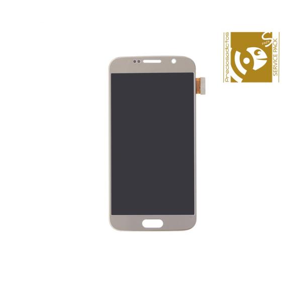 Pantalla para Samsung Galaxy S6 dorado SERVICE PACK