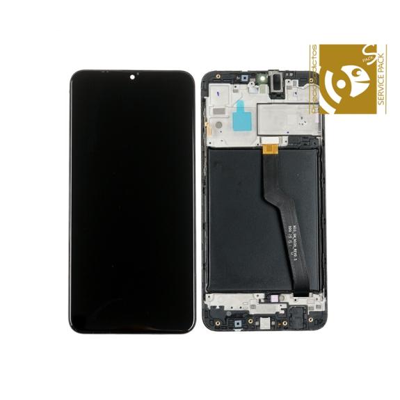 Pantalla para Samsung Galaxy A10 negro con marco SERVICE PACK