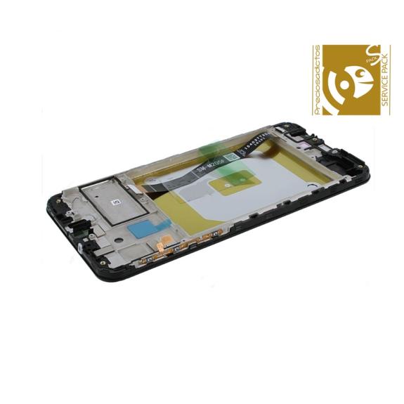 Pantalla SERVICE PACK para Samsung Galaxy M20 con marco negro