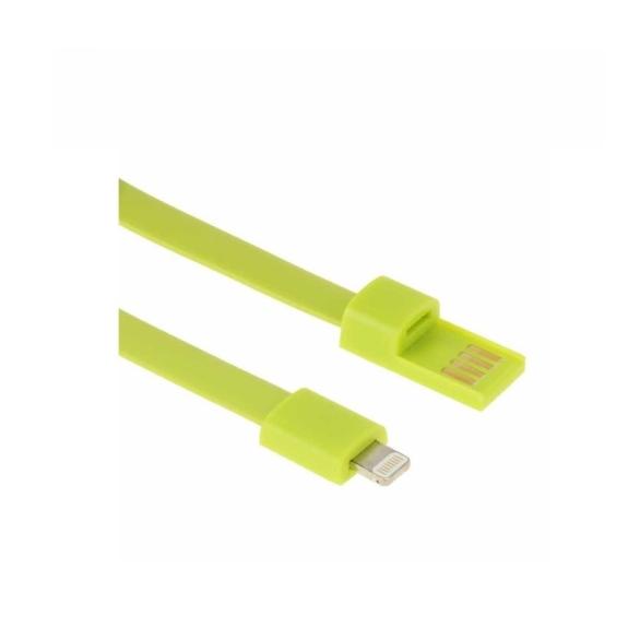 PULSERA CABLE DE DATOS Y CARGA PARA IPHONES Y IPADS COLOR VERDE