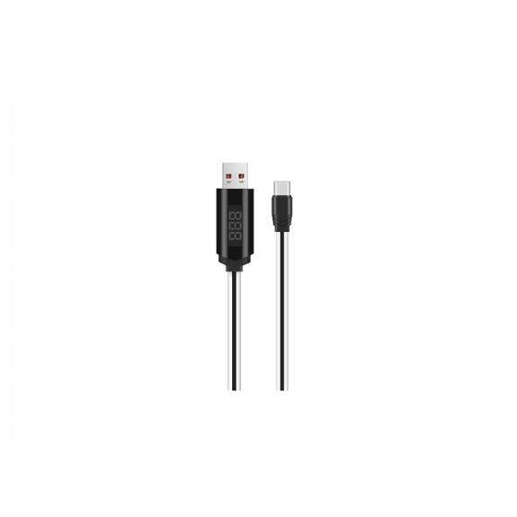 CABLE DEL CARGADOR Y DATOS CON CONECTORES DE USB A TIPO C BLANCO