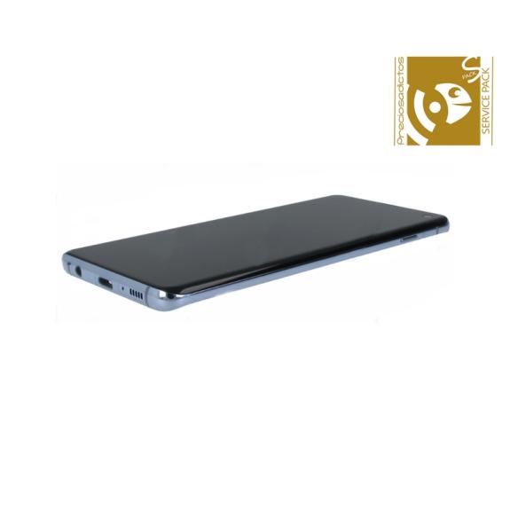 Pantalla SERVICE PACK para Samsung Galaxy S10 con marco azul