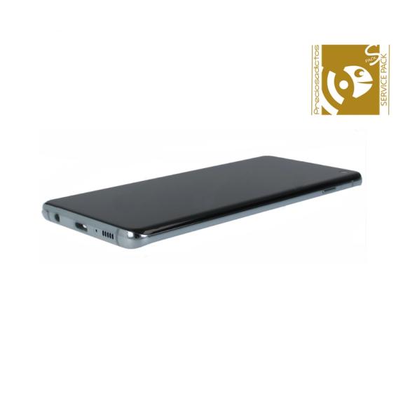 Pantalla SERVICE PACK para Samsung Galaxy S10 con marco verde