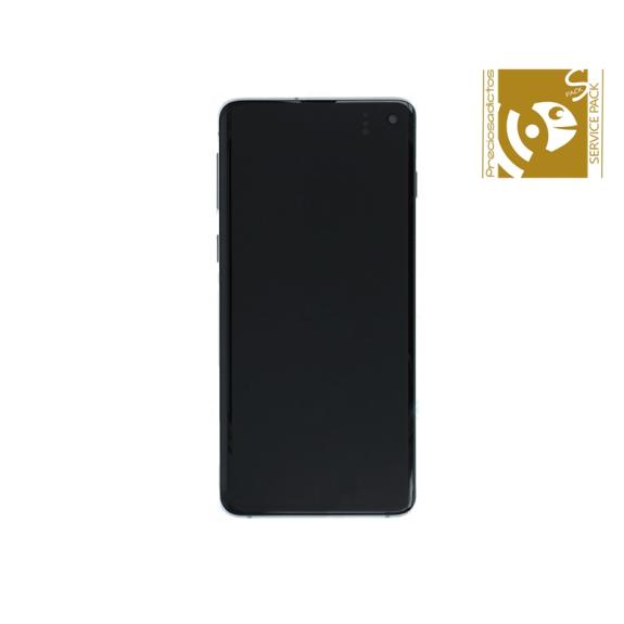 Pantalla SERVICE PACK para Samsung Galaxy S10 con marco verde