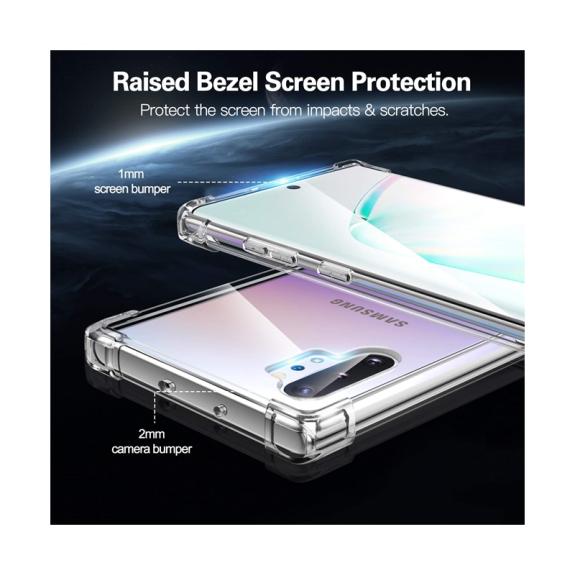 FUNDA GEL TPU PARA SAMSUNG NOTE 10 PLUS / TRANSPARENTE