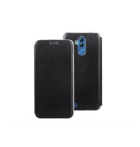 FUNDA GEL TPU PARA LEAGOO M9 PRO / TRANSPARENTE CON TAPAS NEGRA