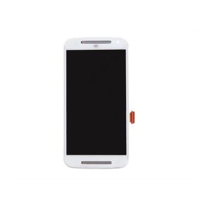 Tela de toque completo para a Motorola G2 branco com moldura