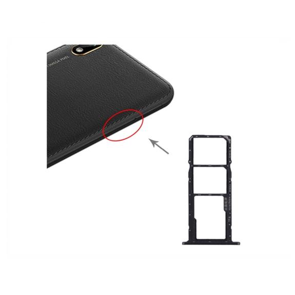 BANDEJA PORTA TARJETA DUAL SIM Y SD PARA HUAWEI Y5 2019 NEGRO