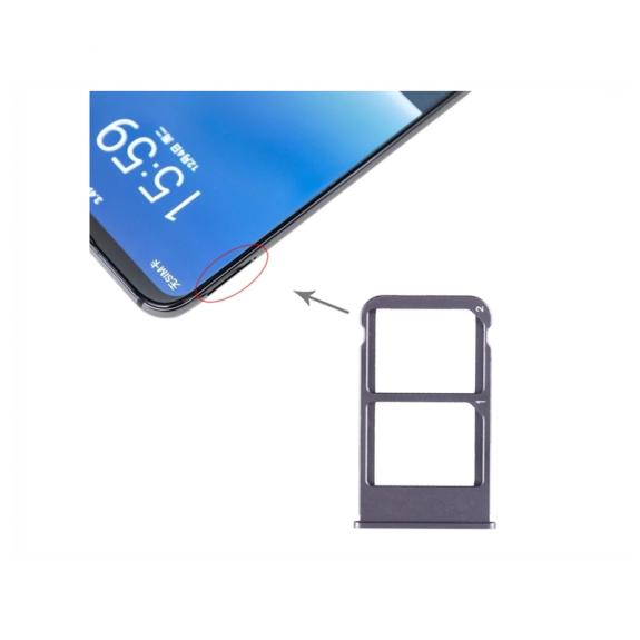 BANDEJA SOPORTE PORTA TARJETA DUAL SIM Y SD PARA MEIZU 16 GRIS