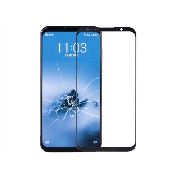 CRISTAL FRONTAL DE PANTALLA PARA MEIZU M16 PLUS NEGRO