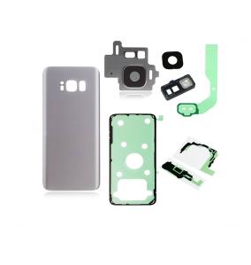 Rear top with lens and adhesives for Samsung Galaxy S8 Silver