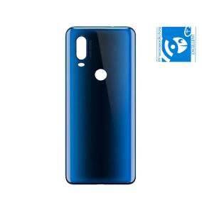 TAPA TRASERA CUBRE BATERIA PARA MOTOROLA ONE VISION AZUL