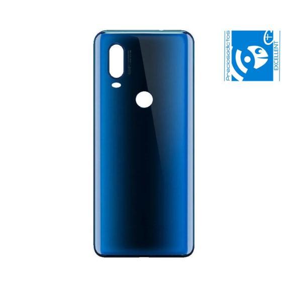 TAPA TRASERA CUBRE BATERIA PARA MOTOROLA ONE VISION AZUL