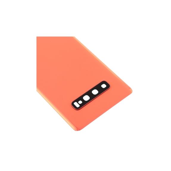 Tapa para Samsung Galaxy S10 Plus coral con embellecedor