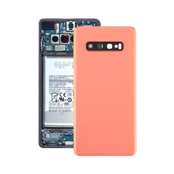 Tapa para Samsung Galaxy S10 Plus coral con embellecedor