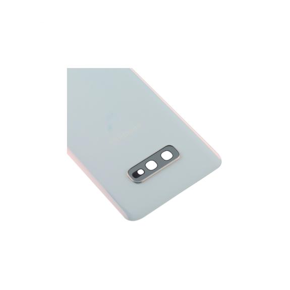 Tapa para Samsung Galaxy S10E blanco con embellecedor