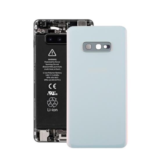 Tapa para Samsung Galaxy S10E blanco con embellecedor