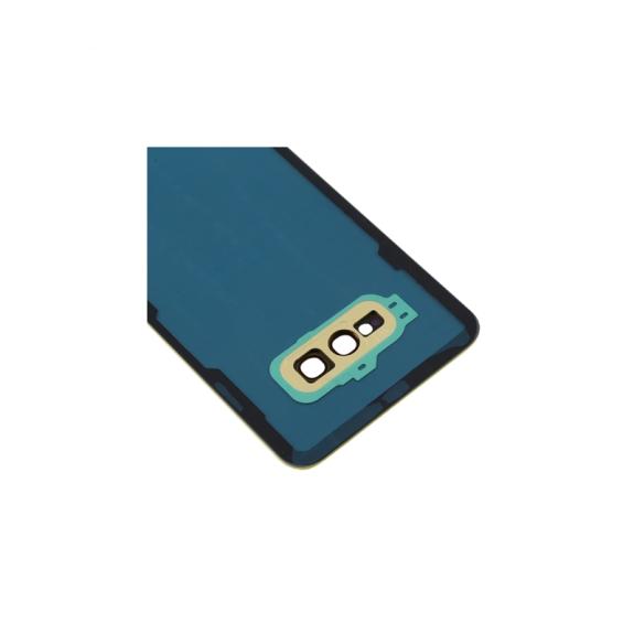 Tapa para Samsung Galaxy S10E amarillo con embellecedor