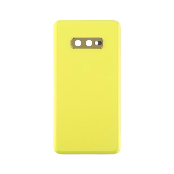 Tapa para Samsung Galaxy S10E amarillo con embellecedor