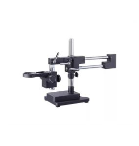 Base double arm for microscope with black stereo zoom
