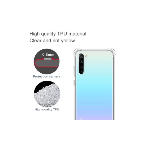 FUNDA CARCASA GEL TPU PARA XIAOMI REDMI NOTE 8 TRANSPARENTE