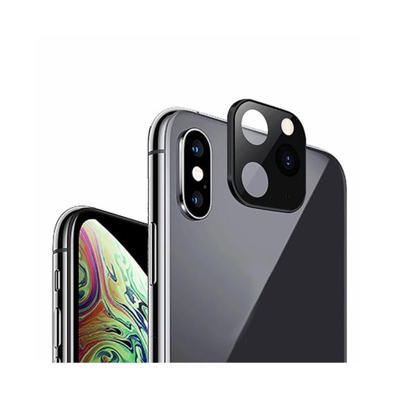 PROTECTOR LENTE DE CAMARA TRASERA PARA IPHONE X/XS/XS MAX NEGRO