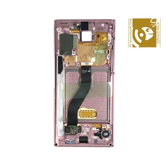 Pantalla SERVICE PACK para Samsung Galaxy Note 10 marco rosa