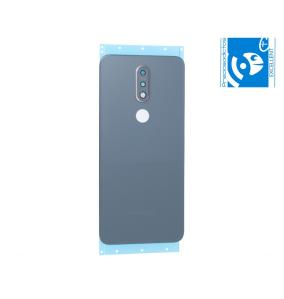 TAPA TRASERA CUBRE BATERIA CON LENTE PARA NOKIA 7.1 PLATA