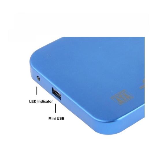 CAJA EXTERNA PARA DISCO DURO HDD 2.0 COLOR AZUL