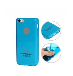 FUNDA CARCASA PARA IPHONE 5C GEL TPU AZUL TRANSPARENTE