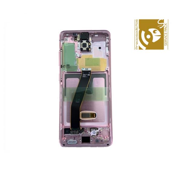 Pantalla SERVICE PACK para Samsung Galaxy S20 / 5G rosa