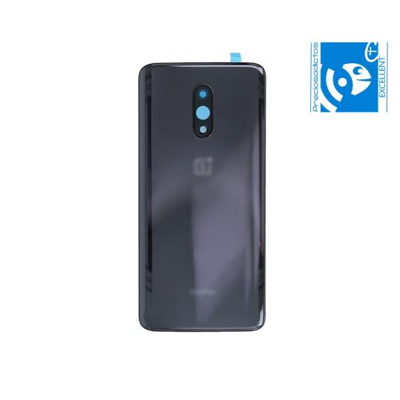 TAPA TRASERA CUBRE BATERIA PARA ONEPLUS 7 NEGRO - GRIS