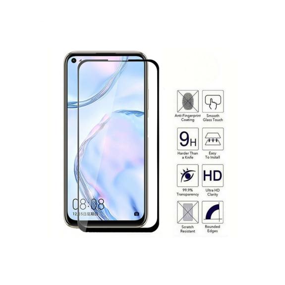 PROTECTOR CRISTAL TEMPLADO 5D PARA HUAWEI P40 LITE NEGRO