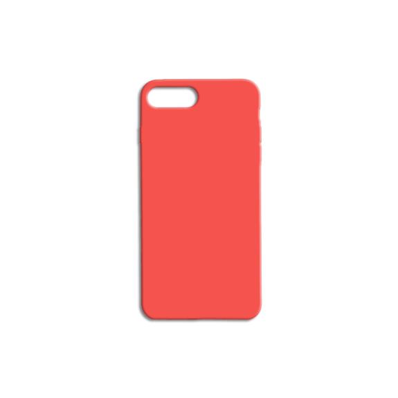 FUNDA DE SILICONA SUAVE COLOR ROJO PARA IPHONE 7 PLUS / 8 PLUS