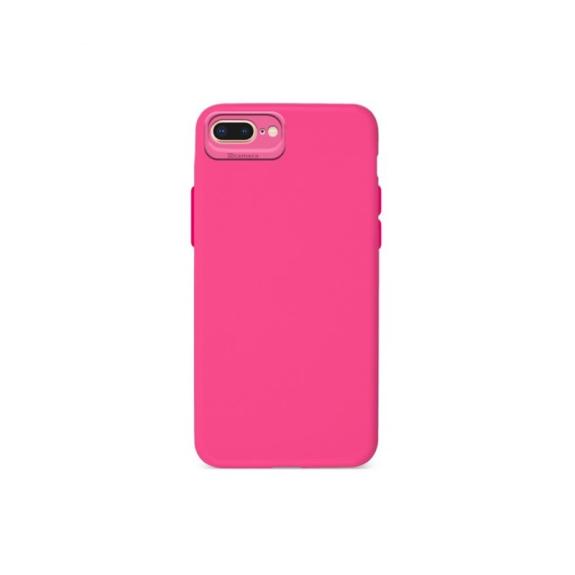 FUNDA DE SILICONA SUAVE COLOR ROSA PARA IPHONE 7 PLUS / 8 PLUS