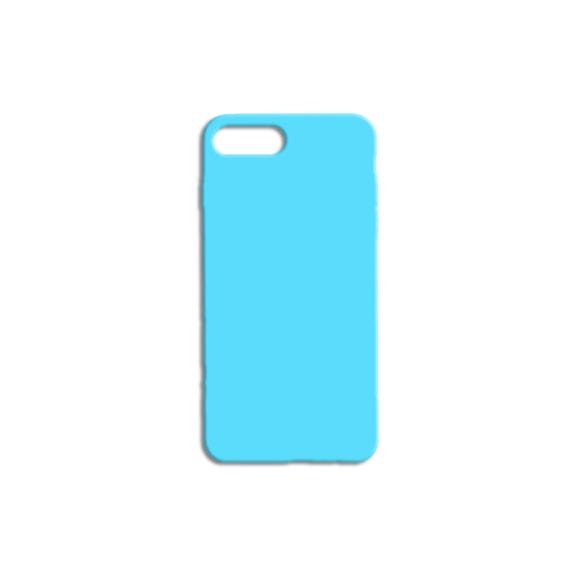 FUNDA DE SILICONA SUAVE COLOR AZUL PARA IPHONE 7 PLUS / 8 PLUS